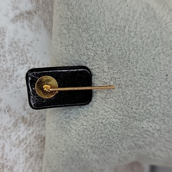 Hand Crafted Dichroic Gemoetric Blue Red Purple Gold Stick lapPin 1/2" x 3" #2 - Picture 6 of 11